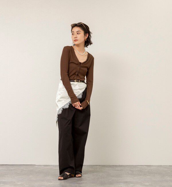 MAQWEL「【MAQWEL/マクウェル】ウォッシャブルリブカーディガン」|カーディガン|