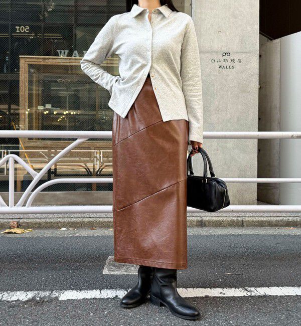 fredy emue「ヴィンテージライクレザースカート」|スカート|