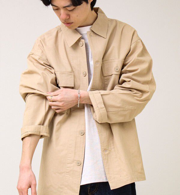 GLOSTER「【デニム/リップストップ】ミリタリーオーバーシャツ」|シャツ・ブラウス|