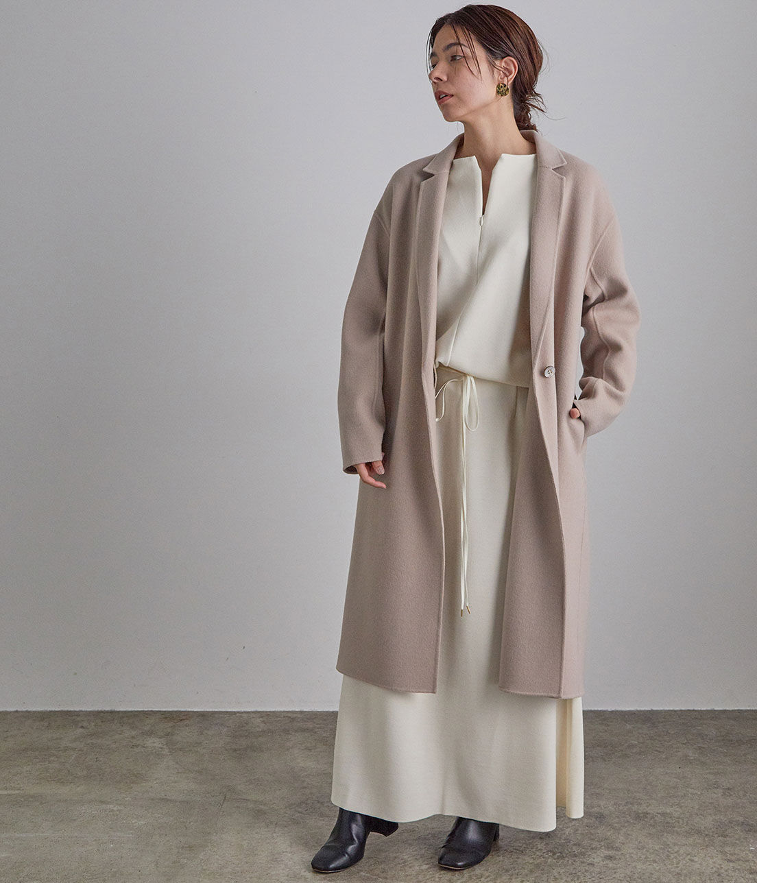 SALON adam et rope'「ウールカシミヤ無双仕立てロングチェスターコート」|チェスターコート|