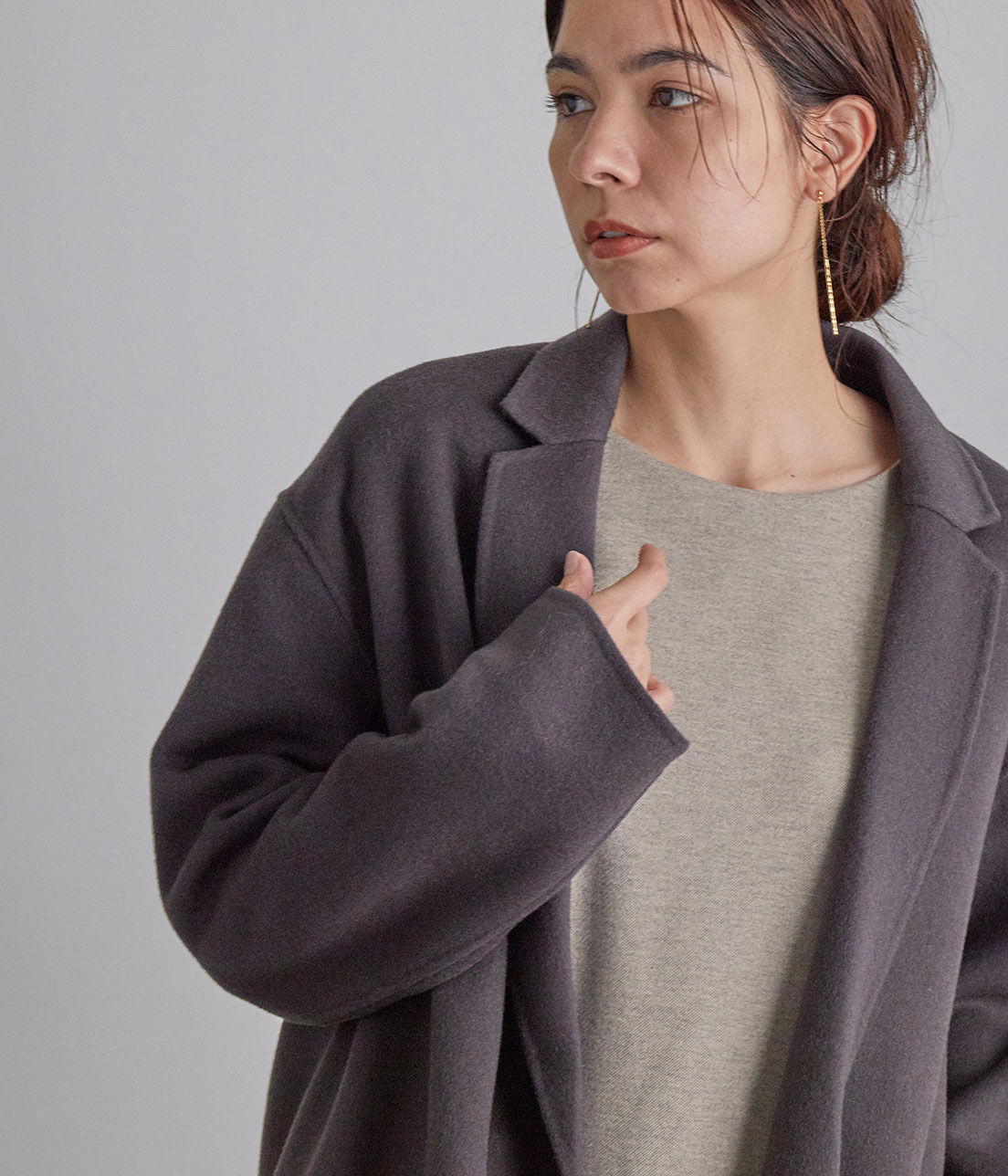 SALON adam et rope'「ウールカシミヤ無双仕立てロングチェスターコート」|チェスターコート|