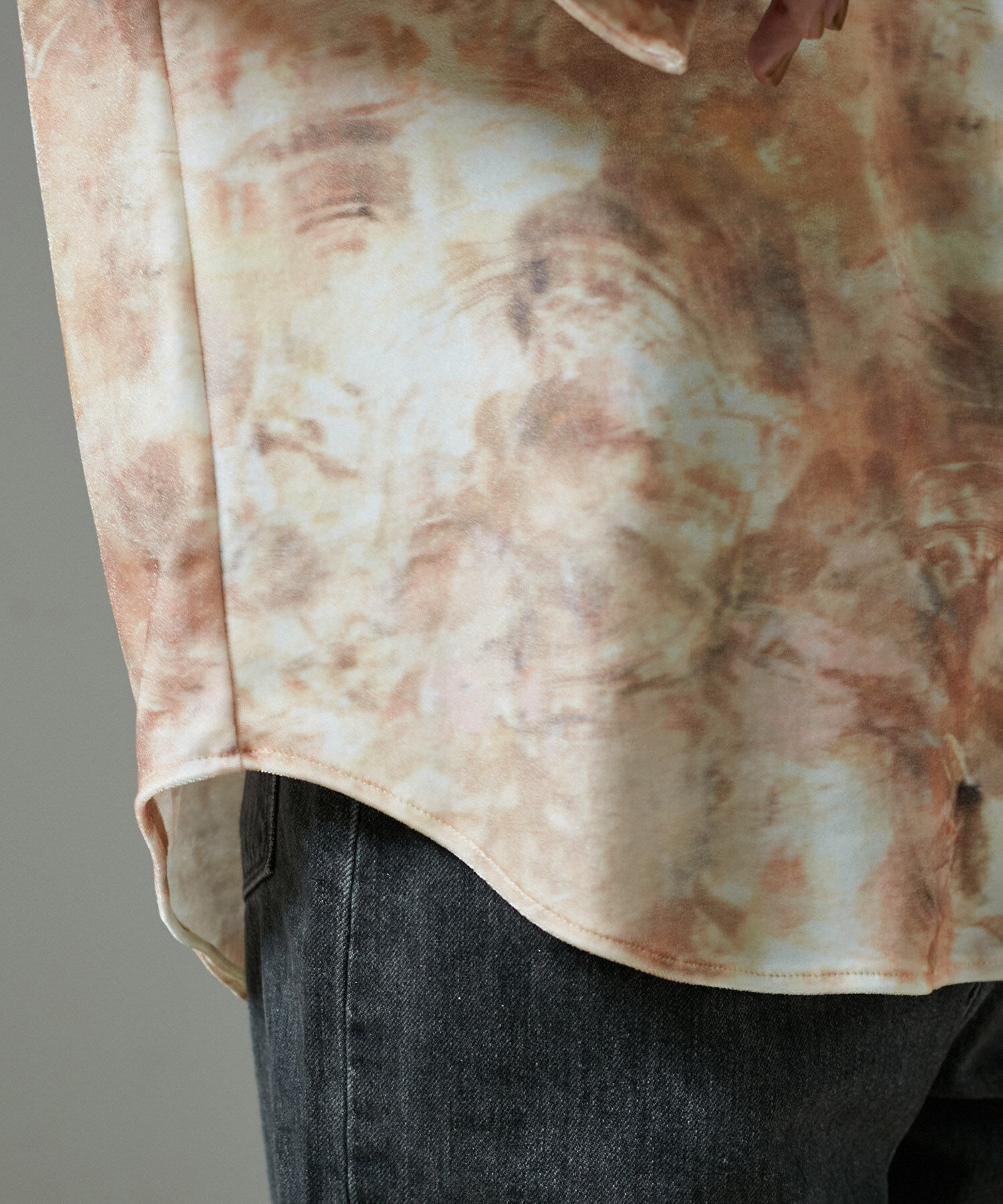 SALON adam et rope'「ストーンウッドプリントベロアブラウス」|シャツ・ブラウス|