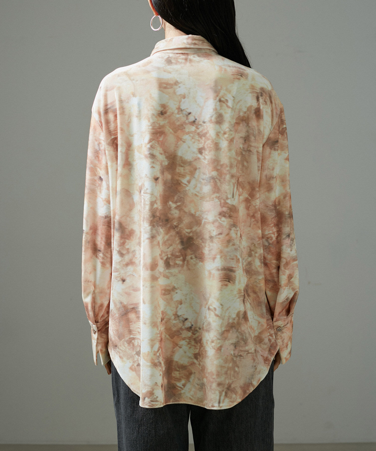 SALON adam et rope'「ストーンウッドプリントベロアブラウス」|シャツ・ブラウス|