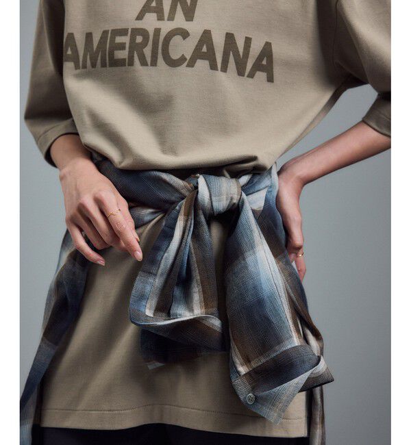 SALON adam et rope'「【Americana（アメリカーナ） for SALON】別注ロゴTシャツ」|Tシャツ・カットソー|