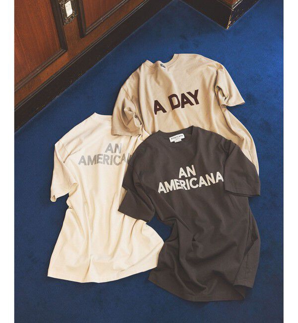 SALON adam et rope'「【Americana（アメリカーナ） for SALON】別注ロゴTシャツ」|Tシャツ・カットソー|