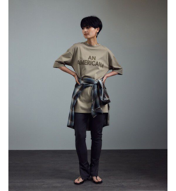 SALON adam et rope'「【Americana（アメリカーナ） for SALON】別注ロゴTシャツ」|Tシャツ・カットソー|