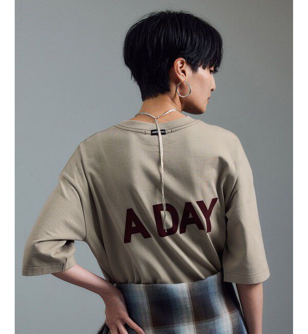 SALON adam et rope'「【Americana（アメリカーナ） for SALON】別注ロゴTシャツ」|Tシャツ・カットソー|ベージュ系(29)