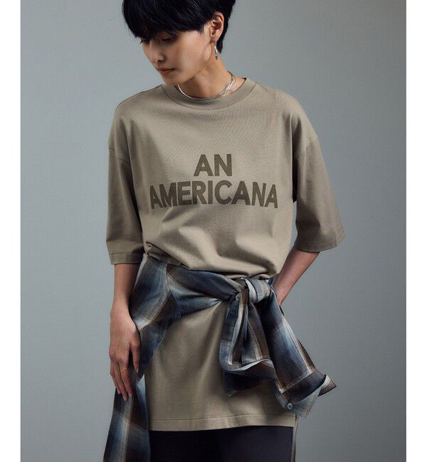SALON adam et rope'「【Americana（アメリカーナ） for SALON】別注ロゴTシャツ」|Tシャツ・カットソー|
