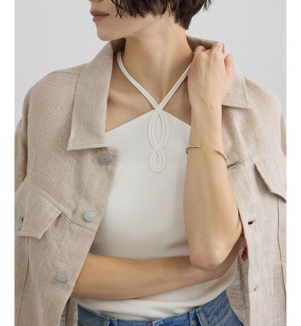 SALON adam et rope'「フロントロープホルターネック」|キャミソール|