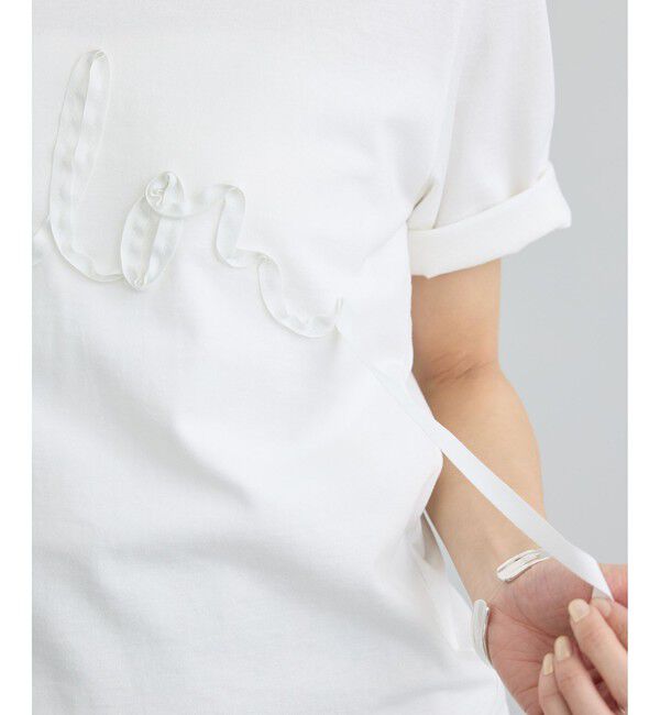SALON adam et rope'「テープ刺繍コンパクトTシャツ」|Tシャツ・カットソー|