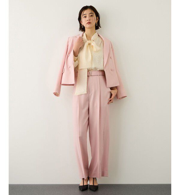 ROPE「2WAYドットジャガードボウタイブラウス/イージーケア」|シャツ・ブラウス|