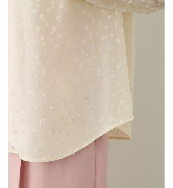 ROPE「2WAYドットジャガードボウタイブラウス/イージーケア」|シャツ・ブラウス|