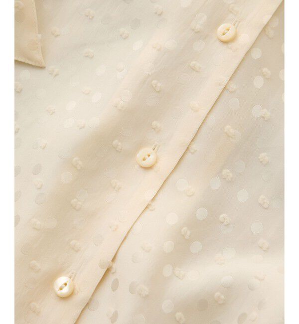 ROPE「2WAYドットジャガードボウタイブラウス/イージーケア」|シャツ・ブラウス|