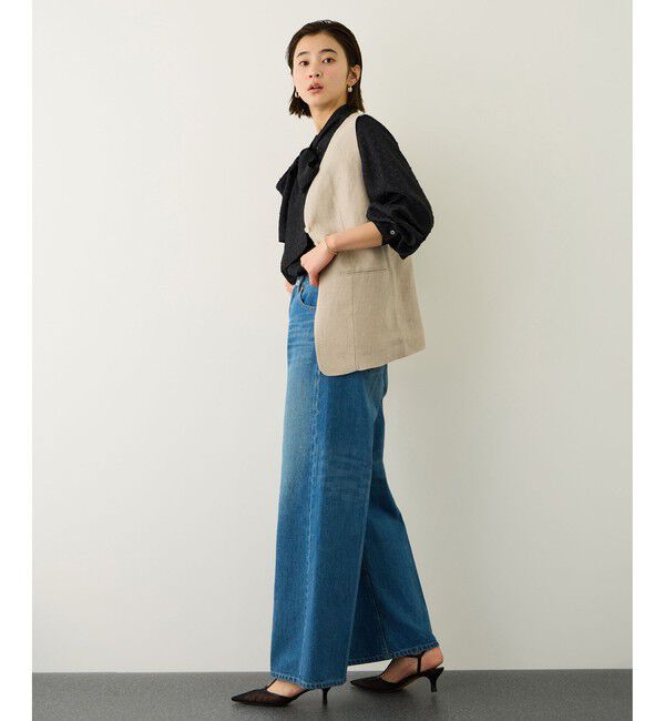 ROPE「2WAYドットジャガードボウタイブラウス/イージーケア」|シャツ・ブラウス|