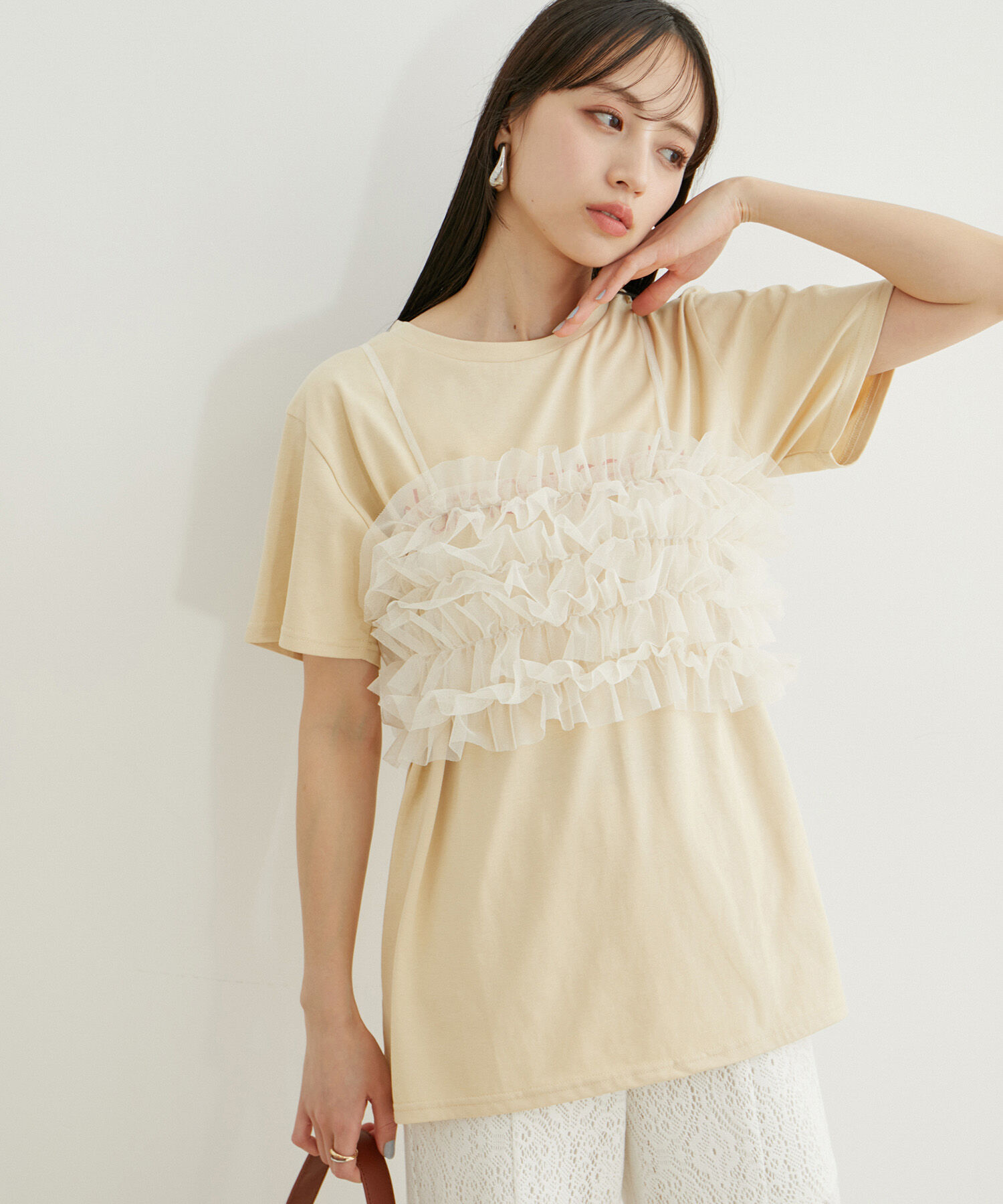 VIS「チュールフリルビスチェ」|キャミソール|