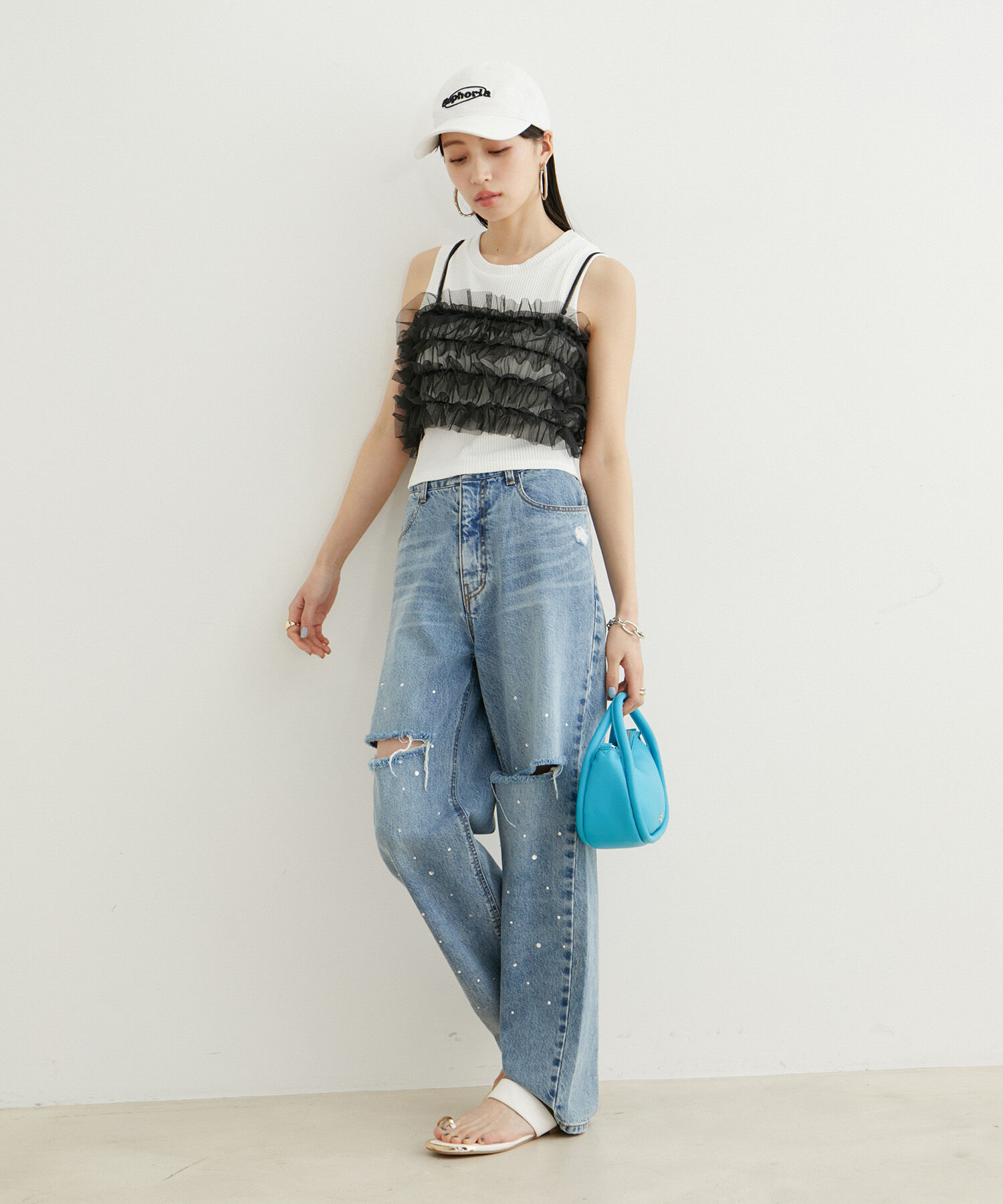 VIS「チュールフリルビスチェ」|キャミソール|