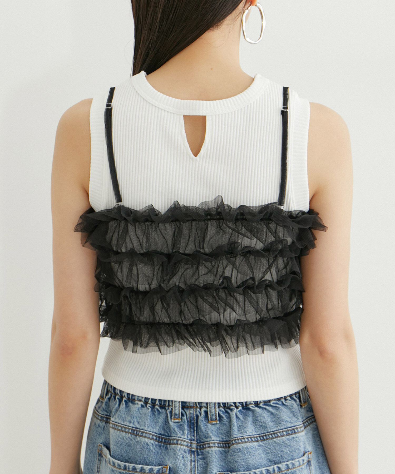 VIS「チュールフリルビスチェ」|キャミソール|