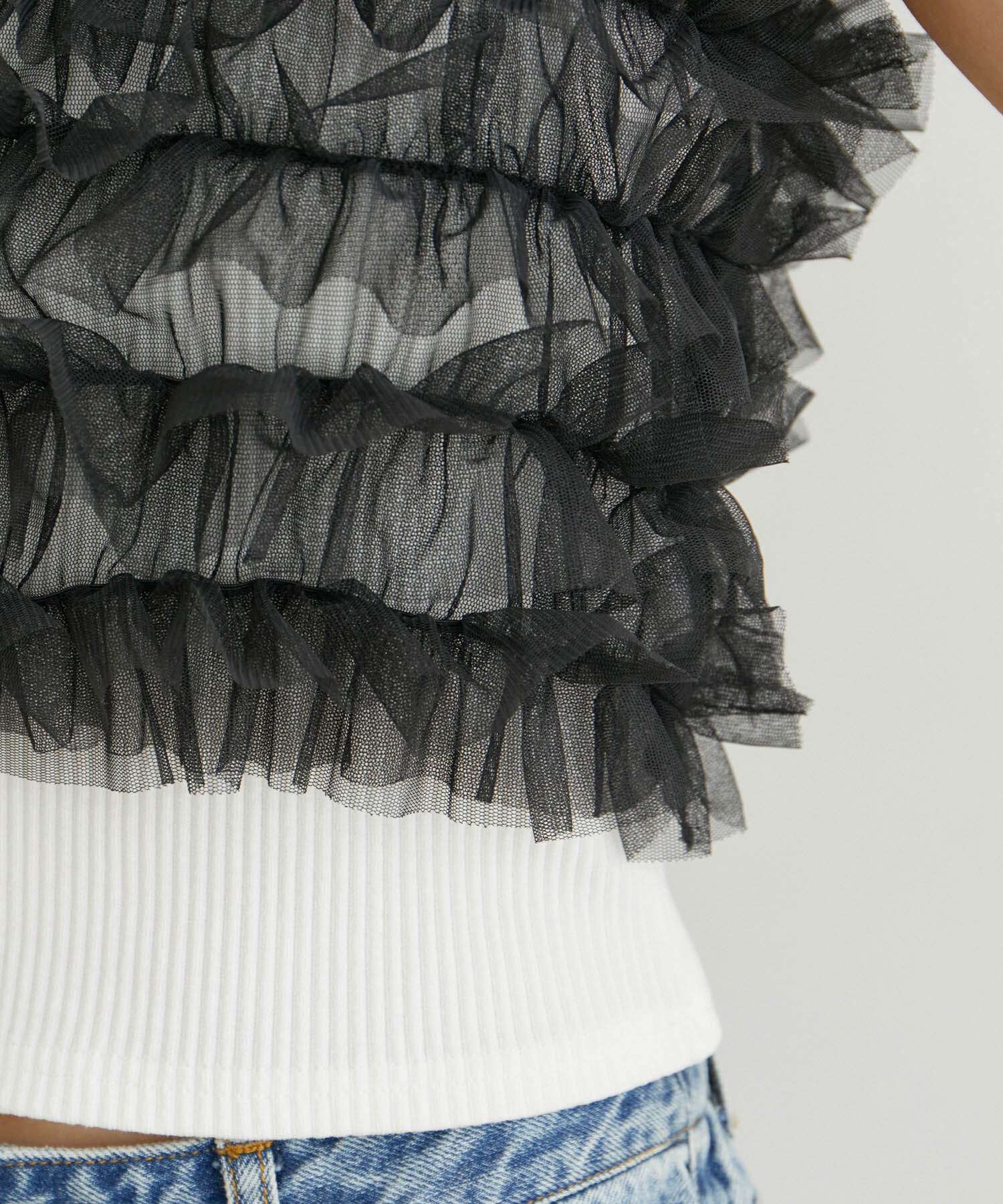 VIS「チュールフリルビスチェ」|キャミソール|