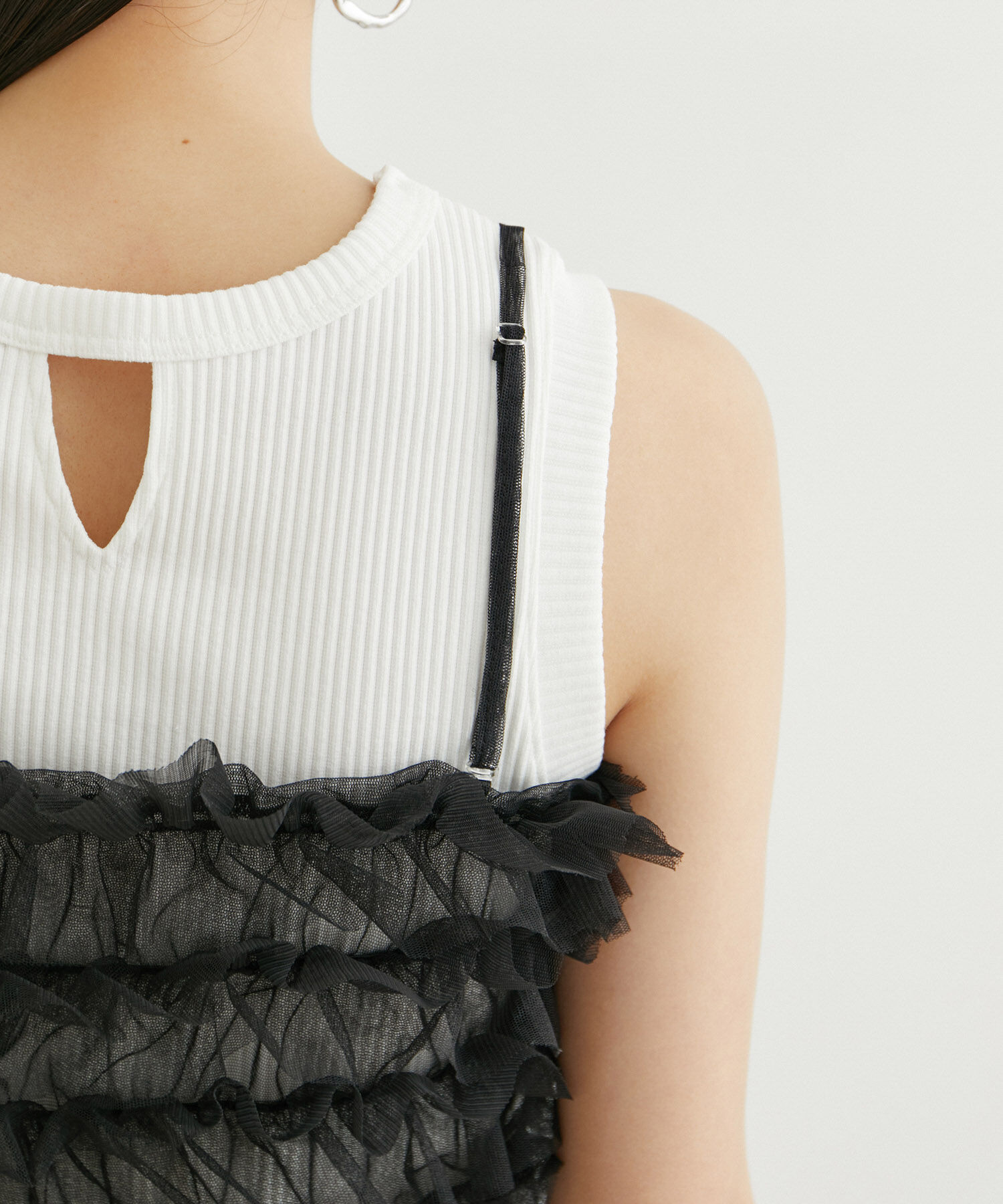 VIS「チュールフリルビスチェ」|キャミソール|