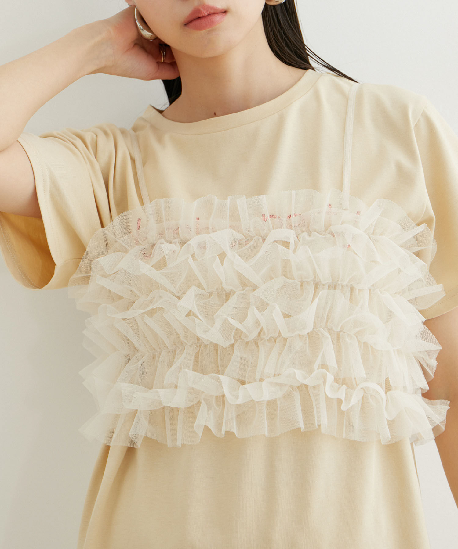 VIS「チュールフリルビスチェ」|キャミソール|