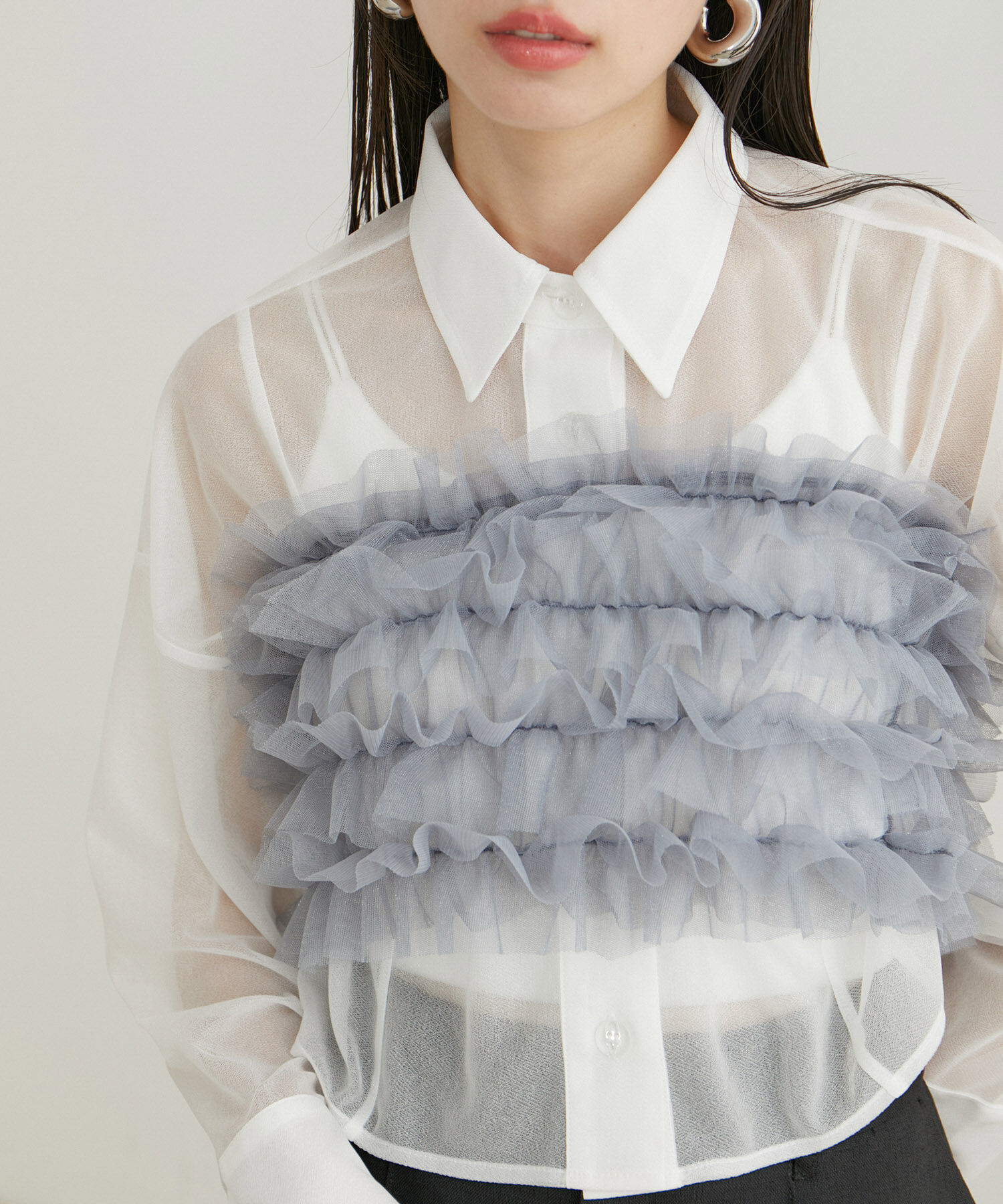 VIS「チュールフリルビスチェ」|キャミソール|