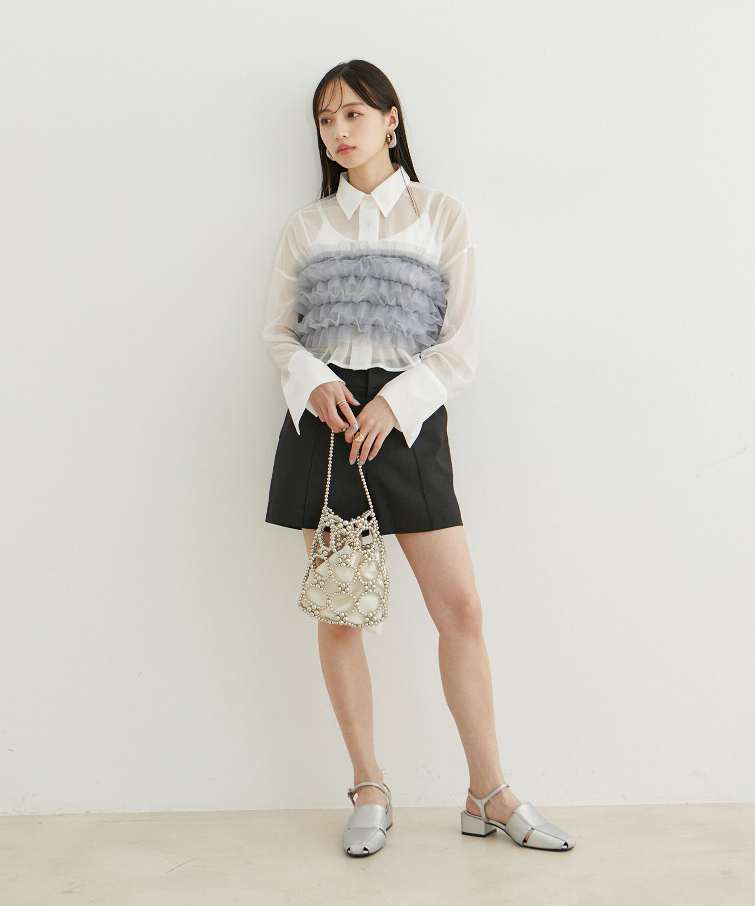 VIS「チュールフリルビスチェ」|キャミソール|