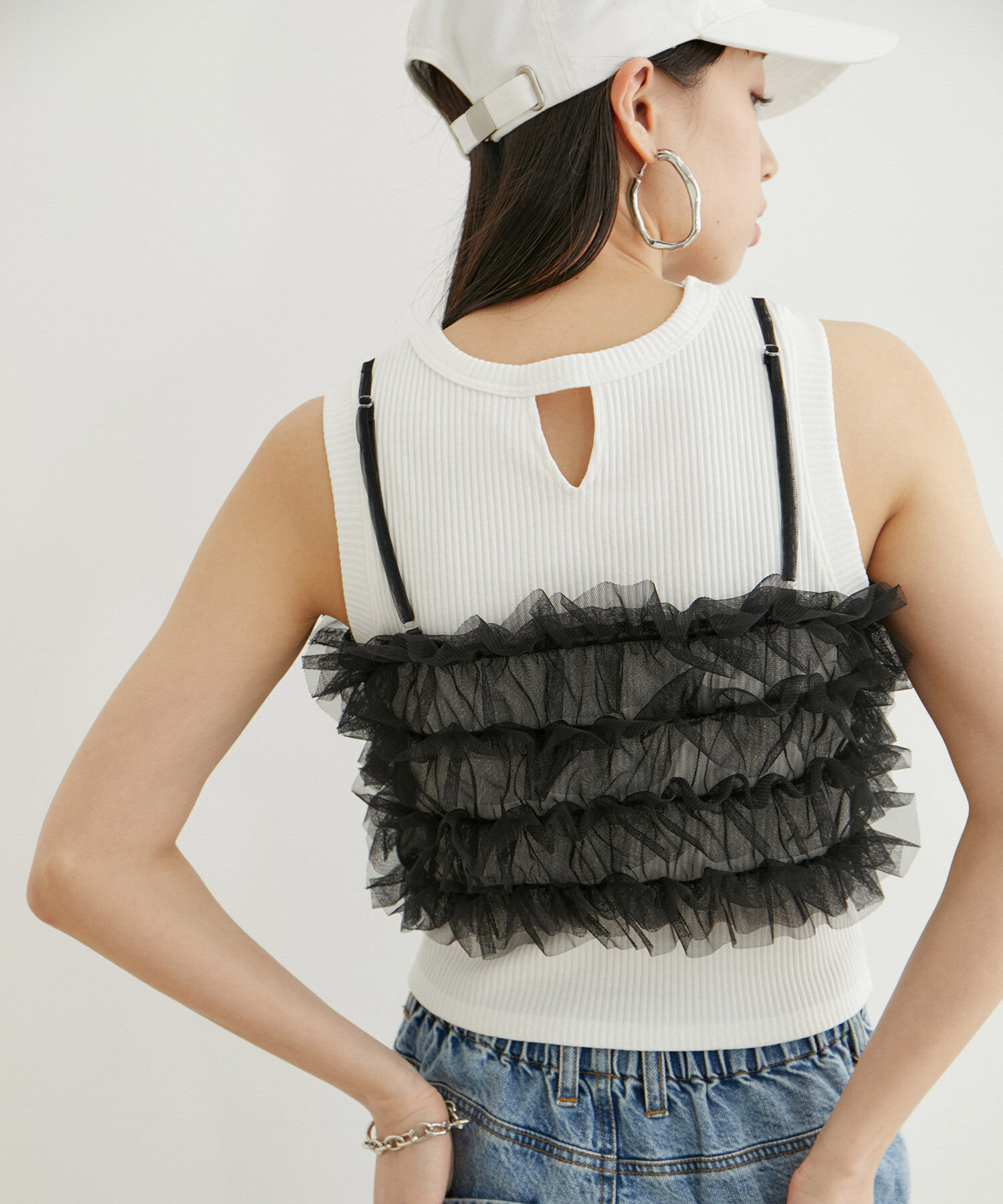 VIS「チュールフリルビスチェ」|キャミソール|