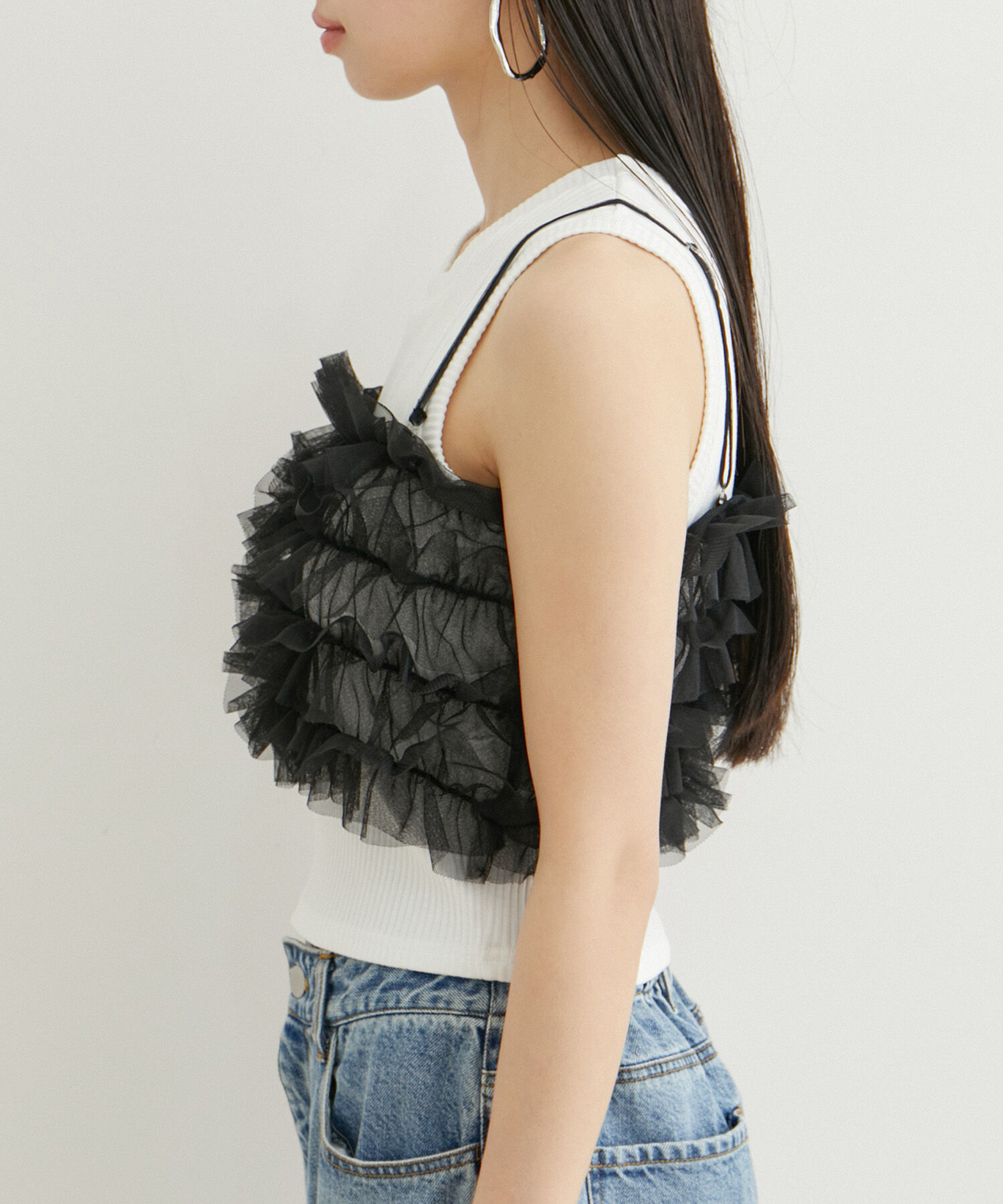 VIS「チュールフリルビスチェ」|キャミソール|