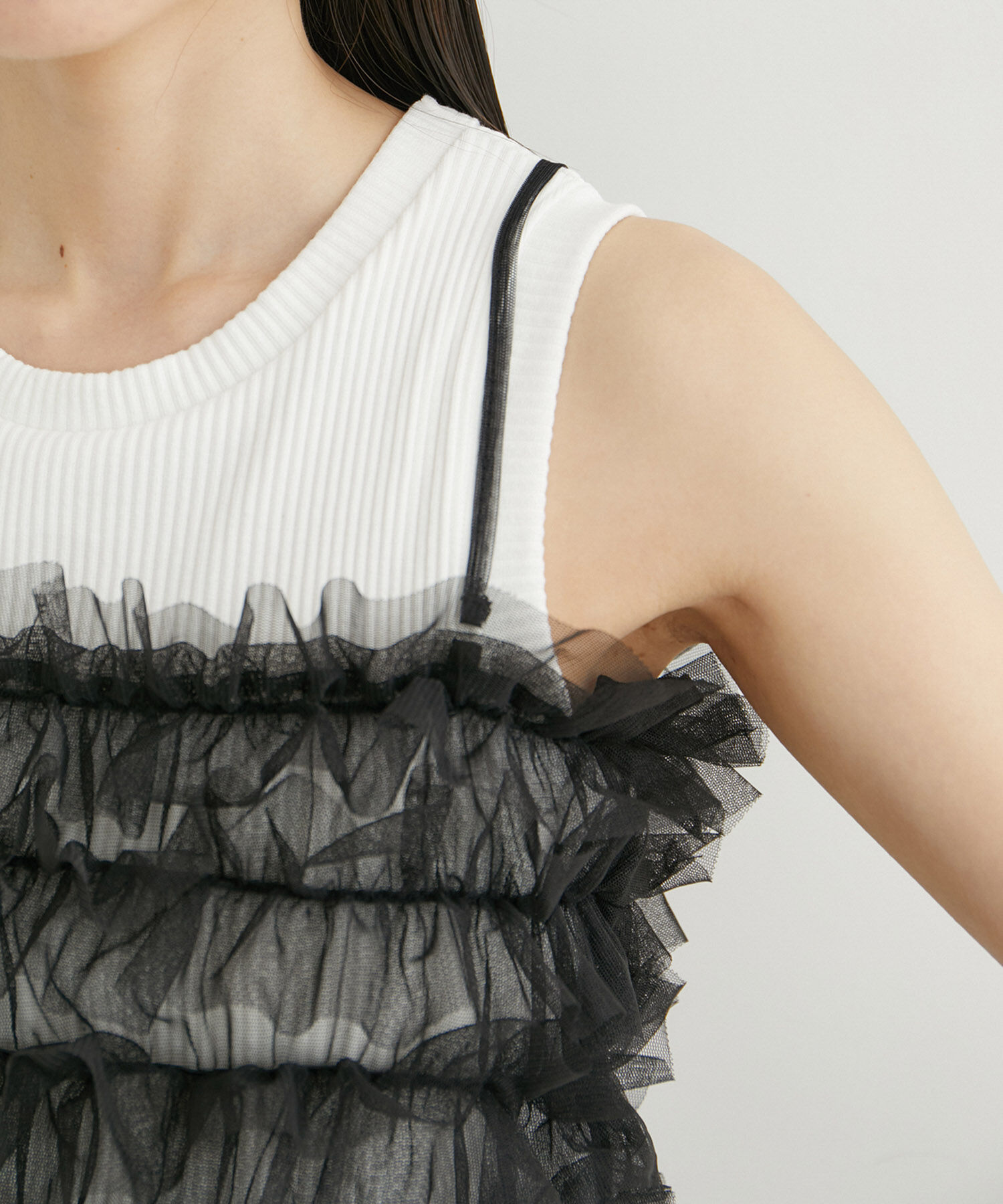 VIS「チュールフリルビスチェ」|キャミソール|