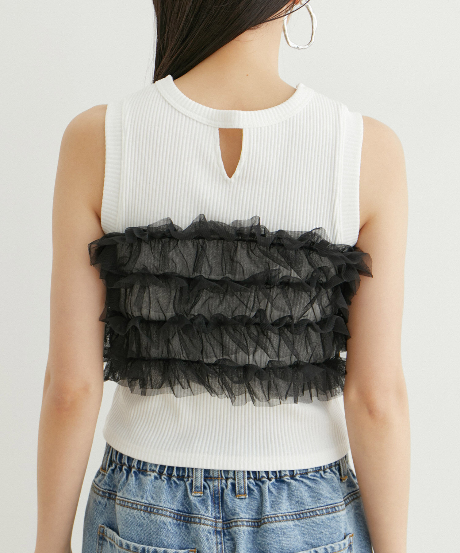 VIS「チュールフリルビスチェ」|キャミソール|