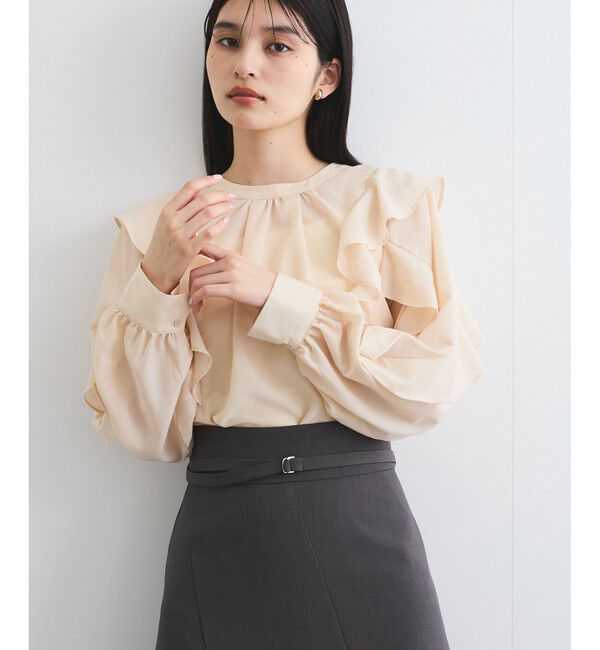 VIS「【前後2WAY】ラッフルフリルブラウス」|シャツ・ブラウス|