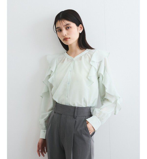VIS「【前後2WAY】ラッフルフリルブラウス」|シャツ・ブラウス|