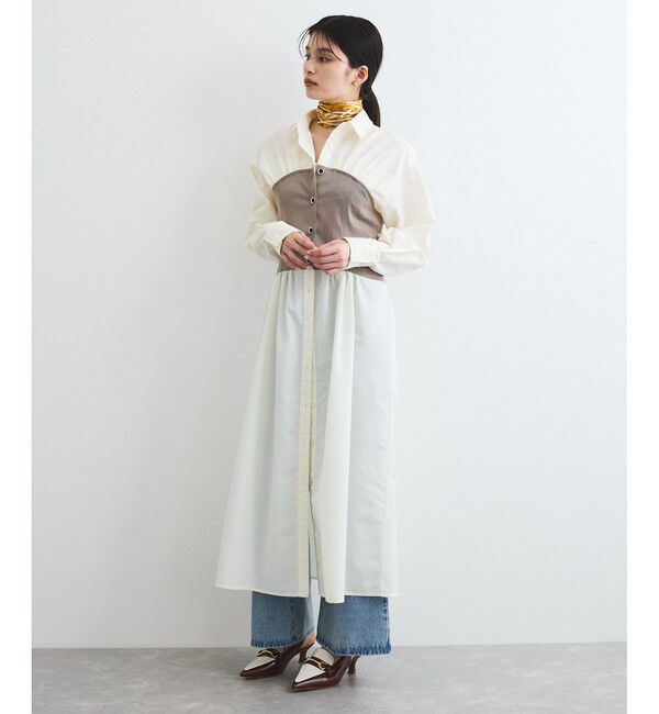 VIS「【洗える】ビスチェドッキングライクワンピース」|ワンピース|