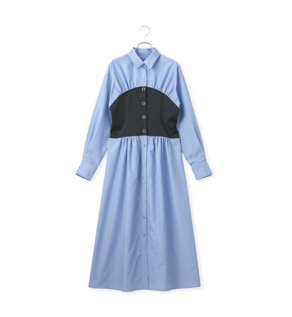 VIS「【洗える】ビスチェドッキングライクワンピース」|ワンピース|