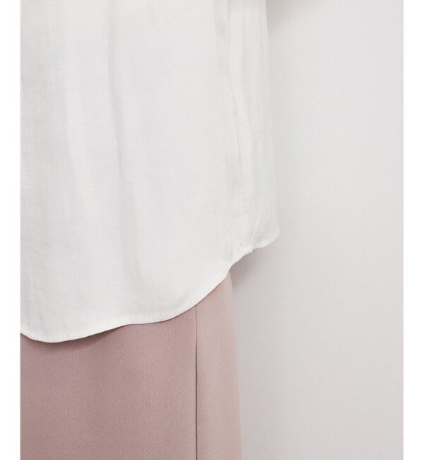 VIS「【2WAY】割繊ハーフスリーブブラウス【洗える】」|シャツ・ブラウス|