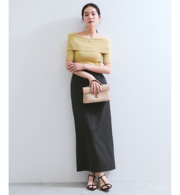 VIS「【アンチピリング/UVケア/洗える】オフショルハーフスリーブニット」|ニット・セーター|