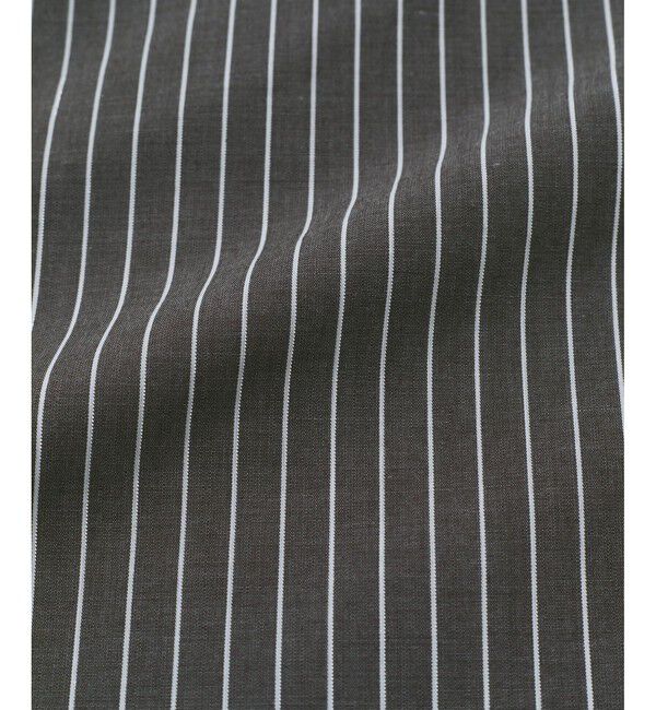 VIS「【防シワ】ラメミックスオフショルダー風ストライプシャツ」|シャツ・ブラウス|