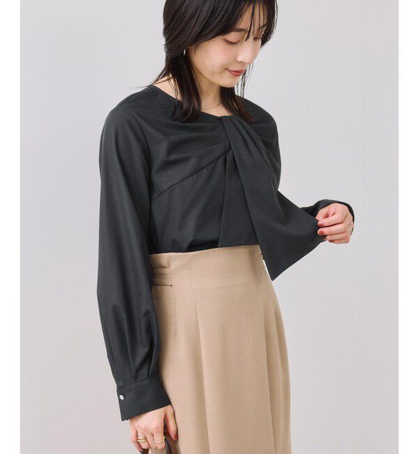 VIS「フロントねじりデザインブラウス」|シャツ・ブラウス|