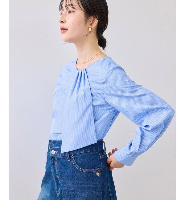 VIS「フロントねじりデザインブラウス」|シャツ・ブラウス|