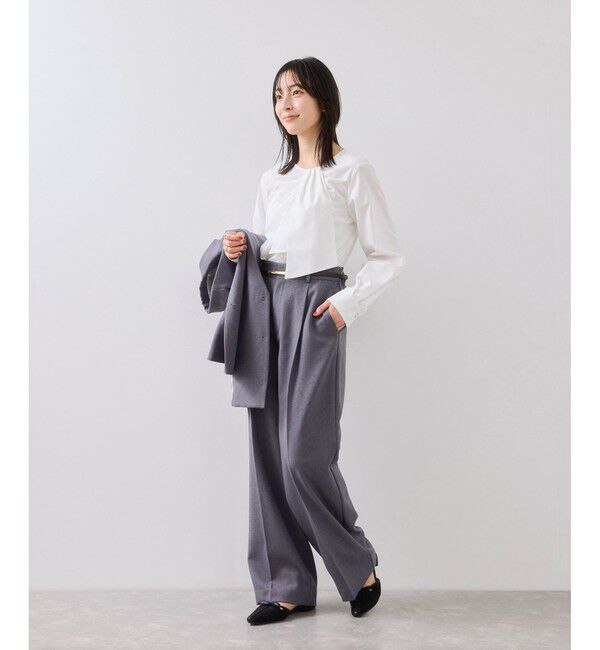 VIS「フロントねじりデザインブラウス」|シャツ・ブラウス|