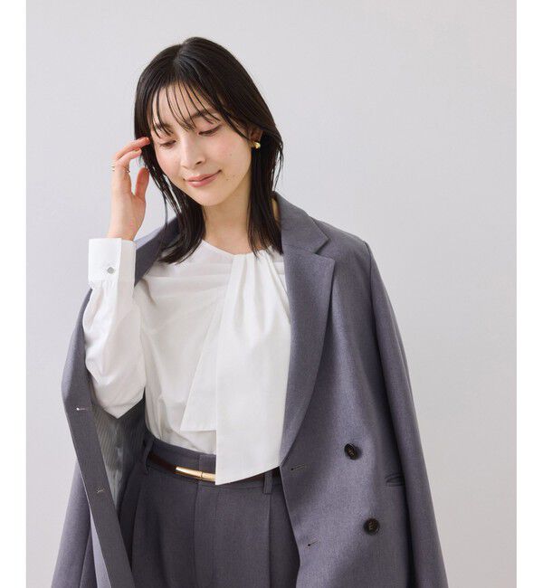 VIS「フロントねじりデザインブラウス」|シャツ・ブラウス|