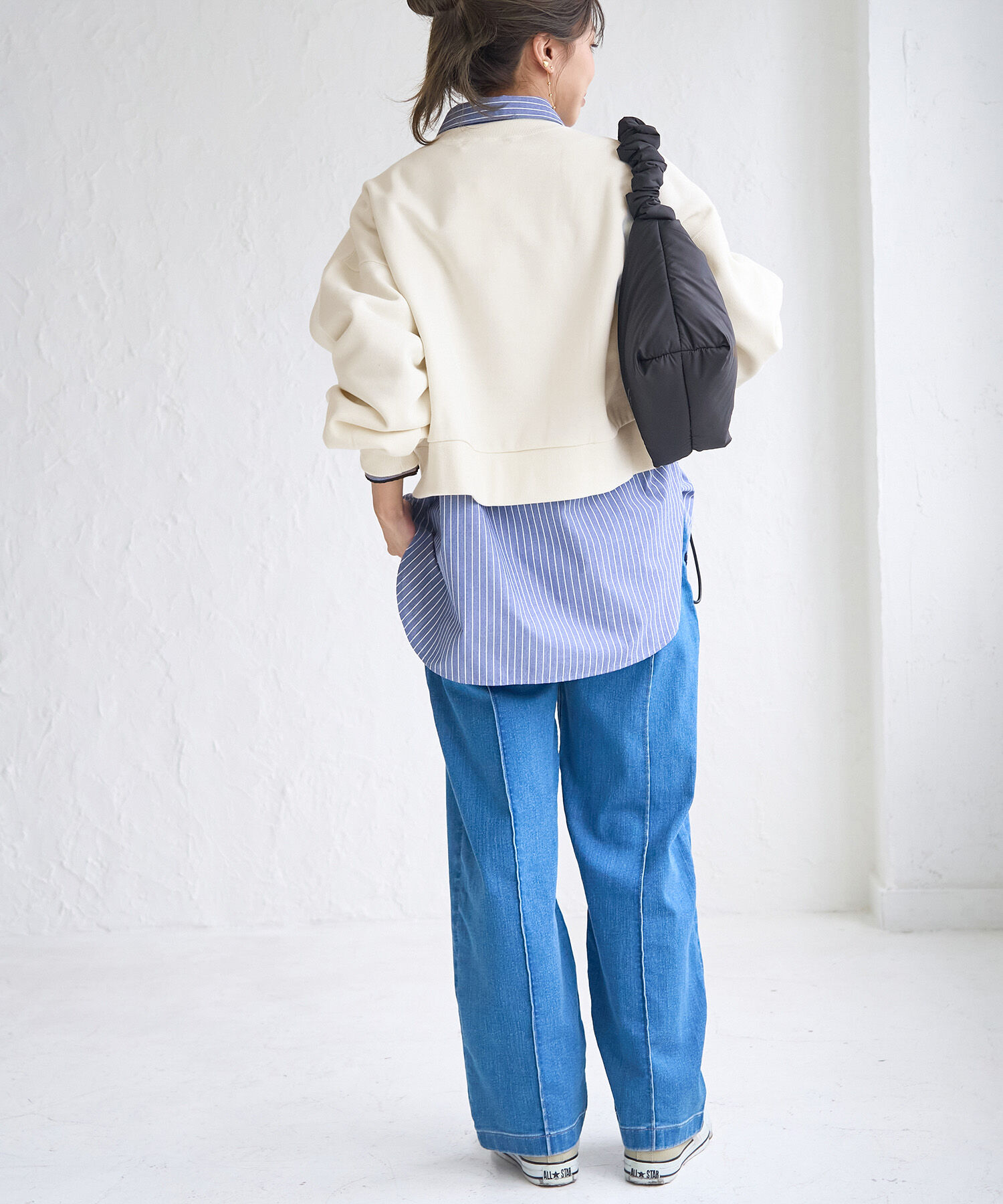 ROPE' PICNIC R「裏起毛刺繍ロゴクロップドスウェット」|スウェット・ジャージ|