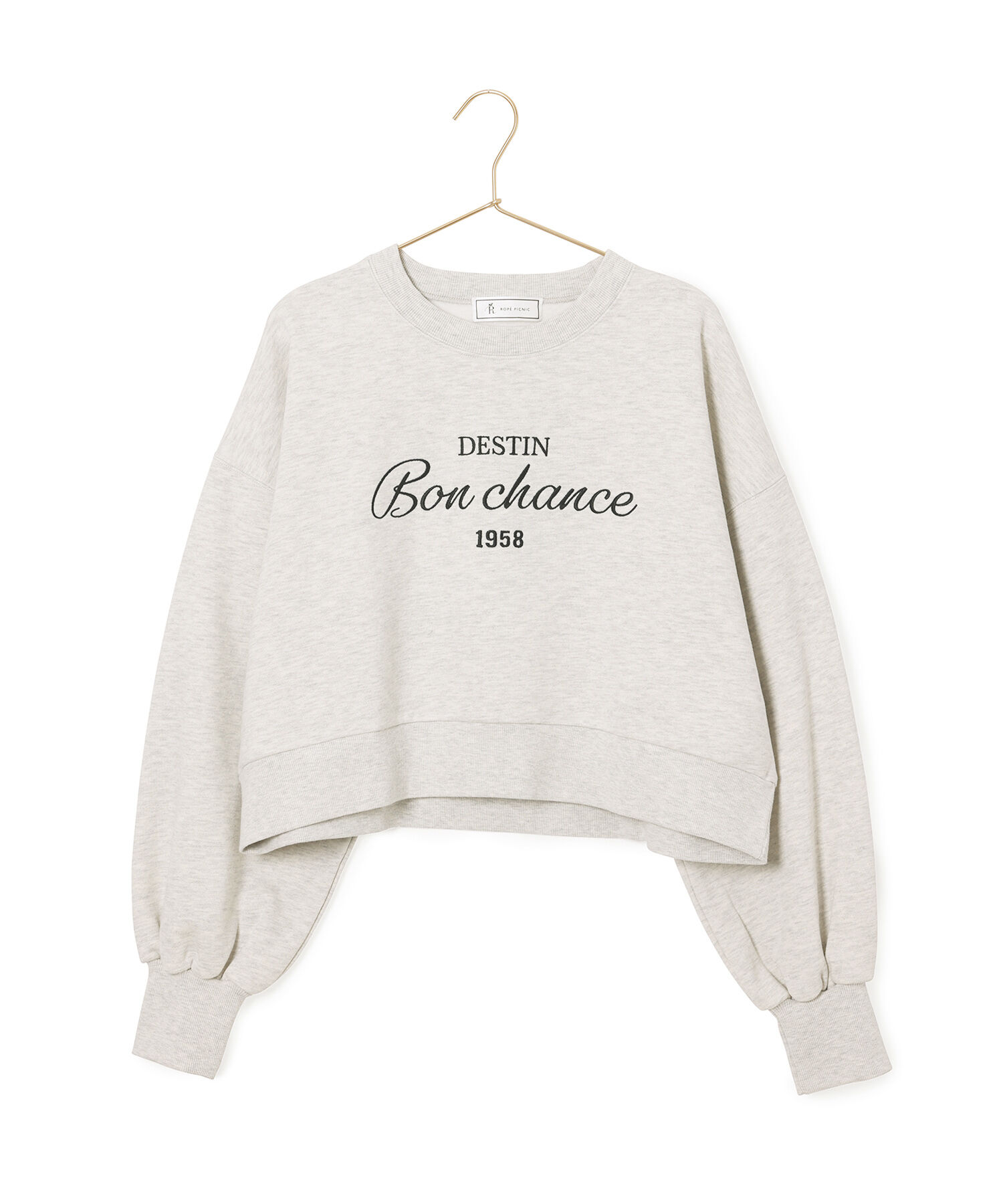 ROPE' PICNIC R「裏起毛刺繍ロゴクロップドスウェット」|スウェット・ジャージ|