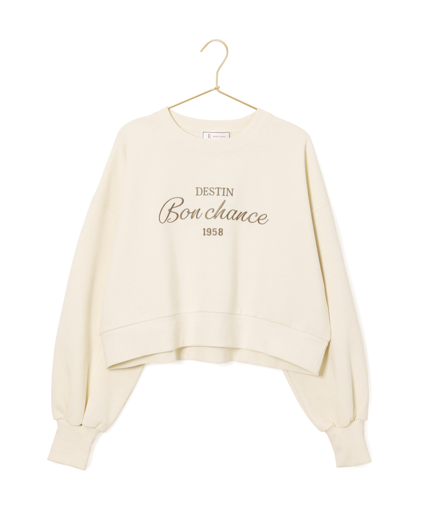 ROPE' PICNIC R「裏起毛刺繍ロゴクロップドスウェット」|スウェット・ジャージ|