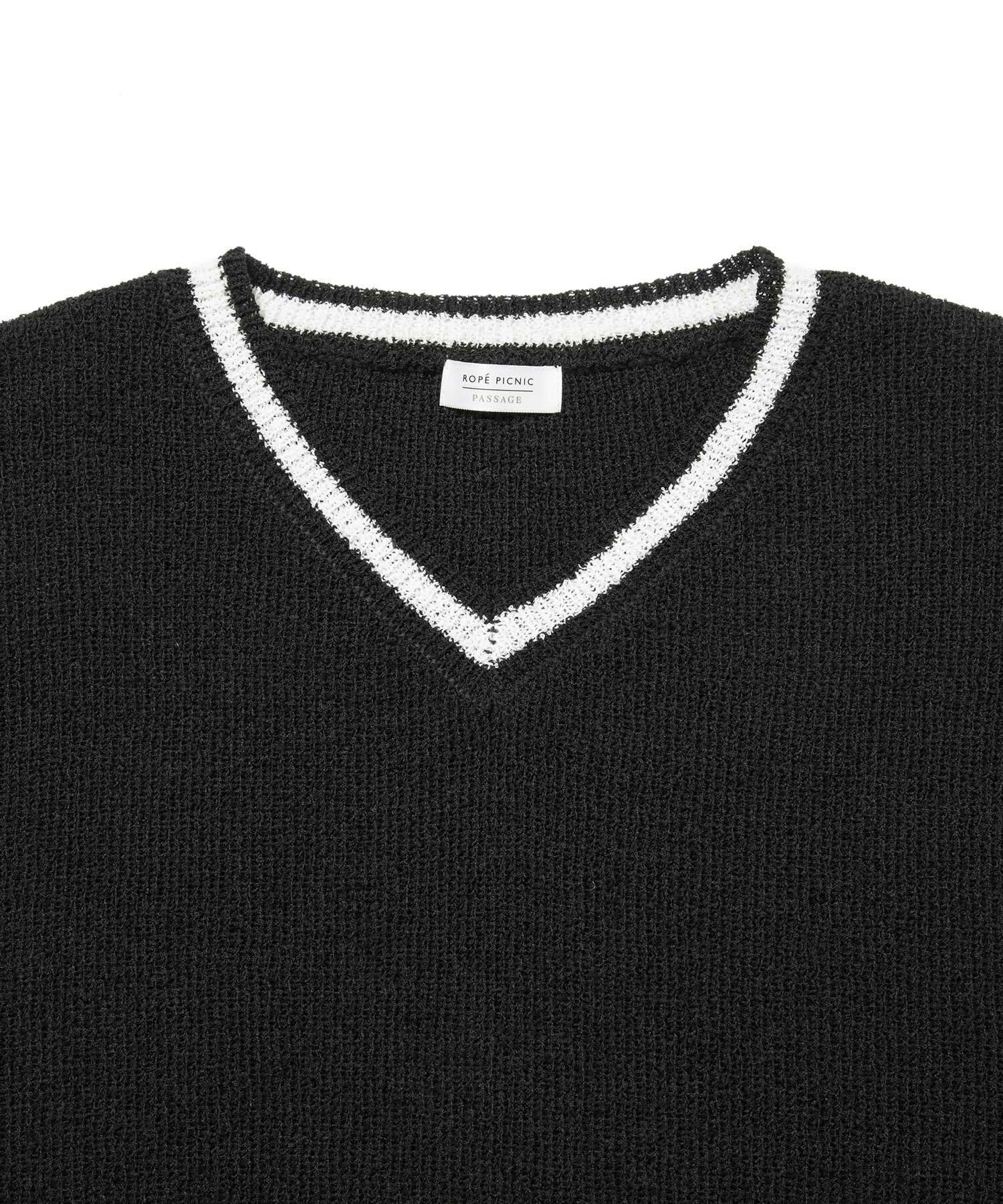 ROPE PICNIC PASSAGE「ブークレーライン入りサイドリボンレイヤードベスト」|ベスト・ジレ|