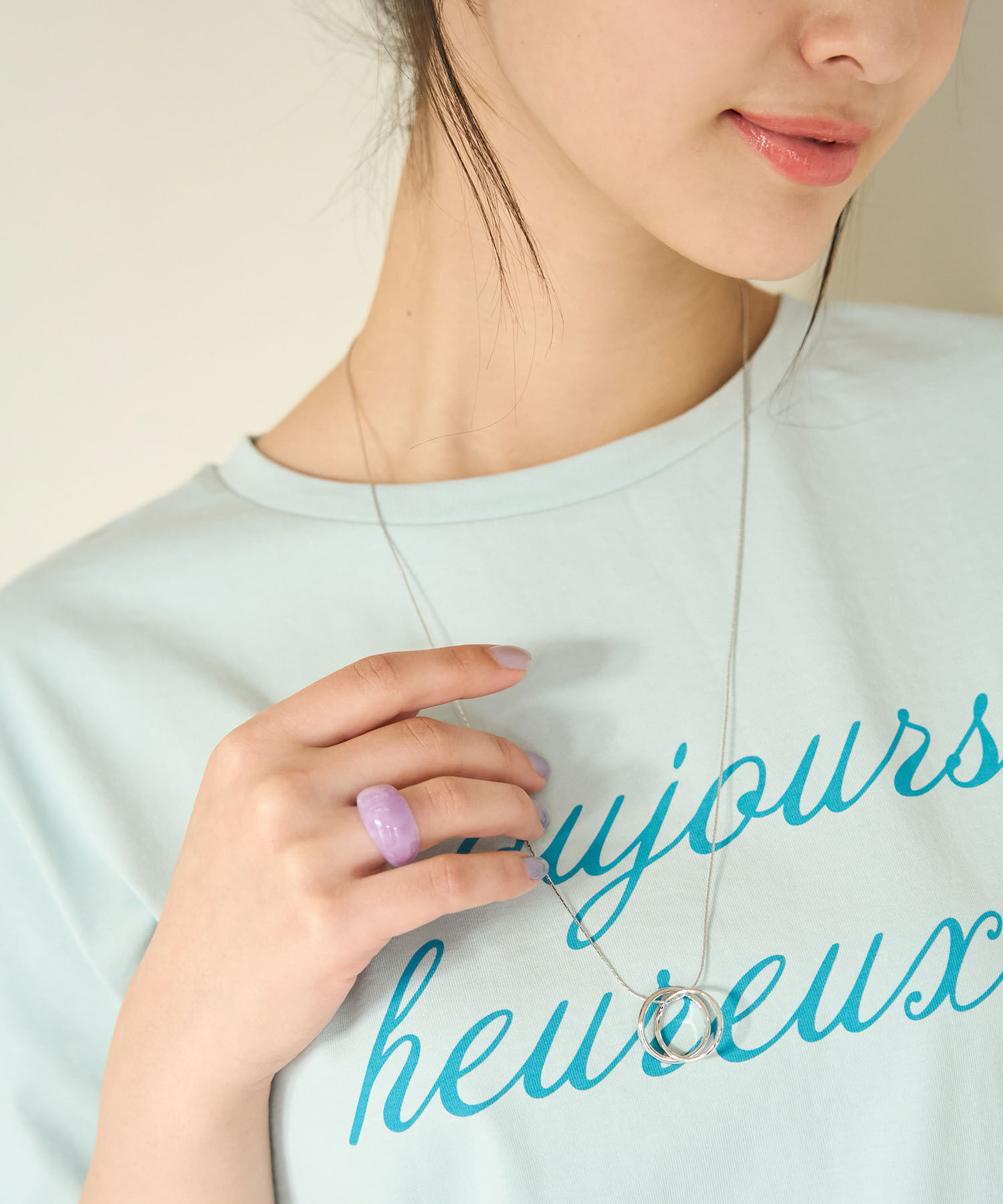 ROPE PICNIC PASSAGE「カラーリングトップペンダント　」|ネックレス|ラベンダー(52)