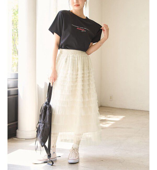Rope&rsquo;Picnic「チュールフリルティアードスカート」|スカート|
