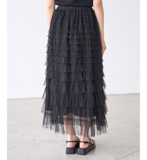 Rope&rsquo;Picnic「チュールフリルティアードスカート」|スカート|