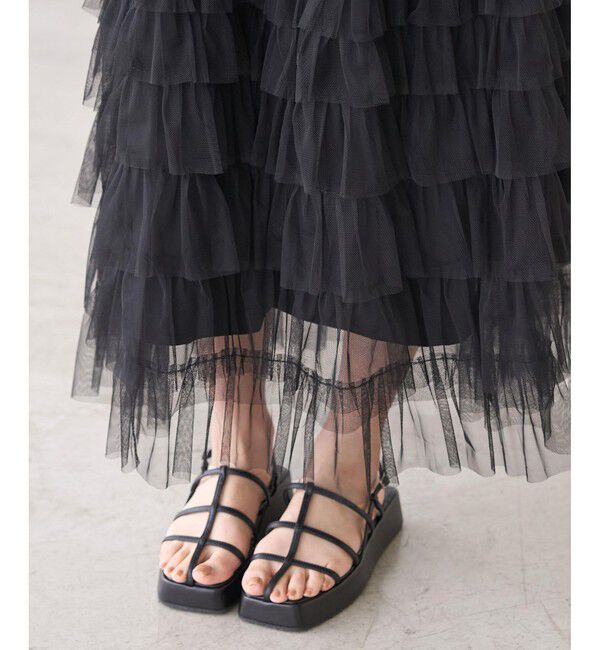 Rope&rsquo;Picnic「チュールフリルティアードスカート」|スカート|