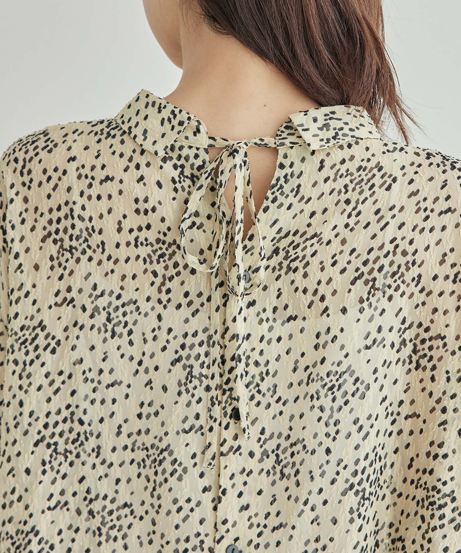 Rope&rsquo;Picnic「2WAY/シアー柄リボンブラウス」|シャツ・ブラウス|